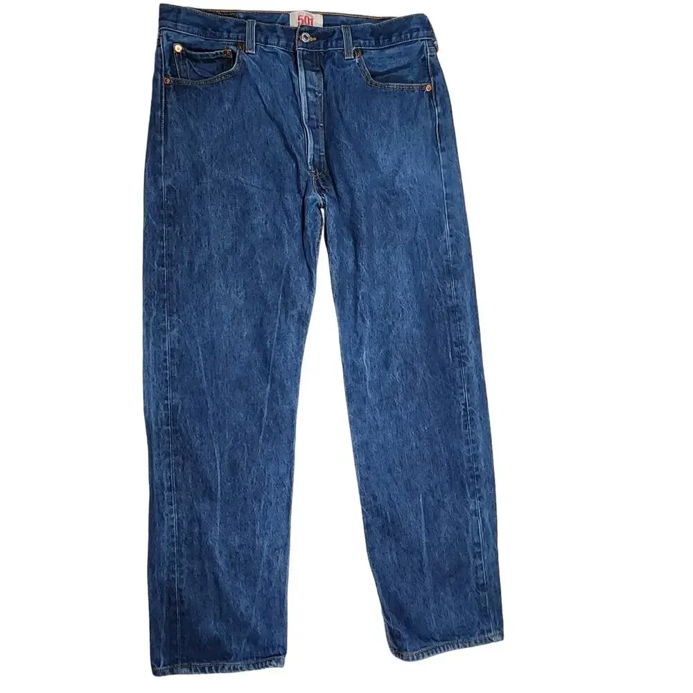 Y2K Levis‎ XX 501 Straight Leg Button Fly Red Tab Jeans 36x34 Fits 34x31 Cotton